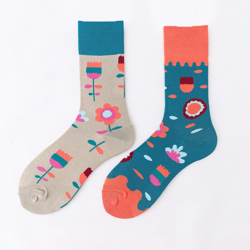 Art Abstract Cotton Male Animal Socks Female Unise