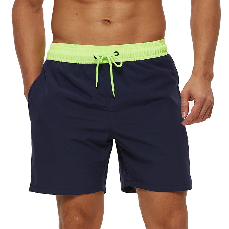 After The Beach Pants Solid Color Quartered Men's Casual Shorts