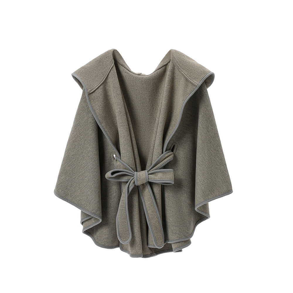 Belt Boud Edage Belt Cap Double-sided Solid Color Cape Hooded
