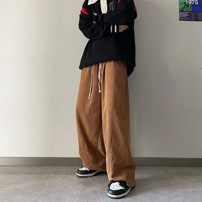 Autumn And Winter Woolen Trousers Men's Straight Fashion Label