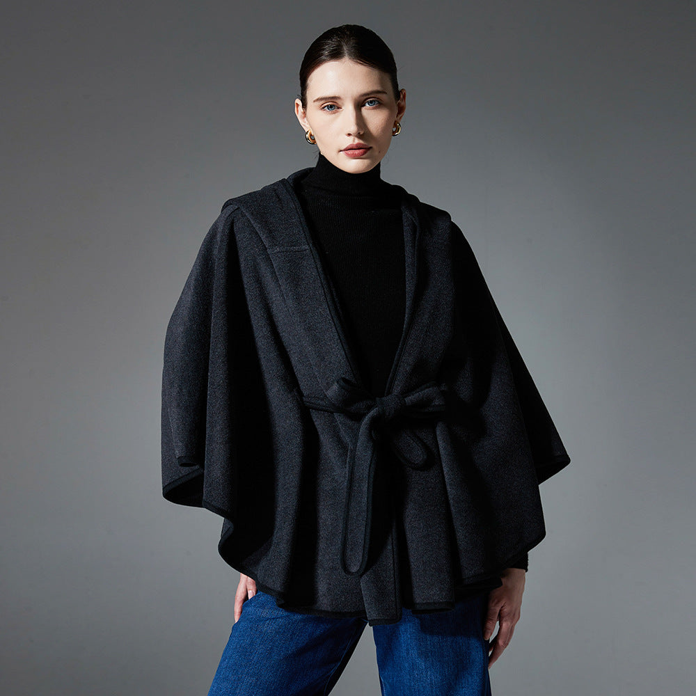 Belt Boud Edage Belt Cap Double-sided Solid Color Cape Hooded