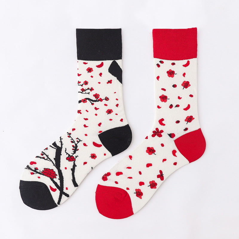 Art Abstract Cotton Male Animal Socks Female Unise