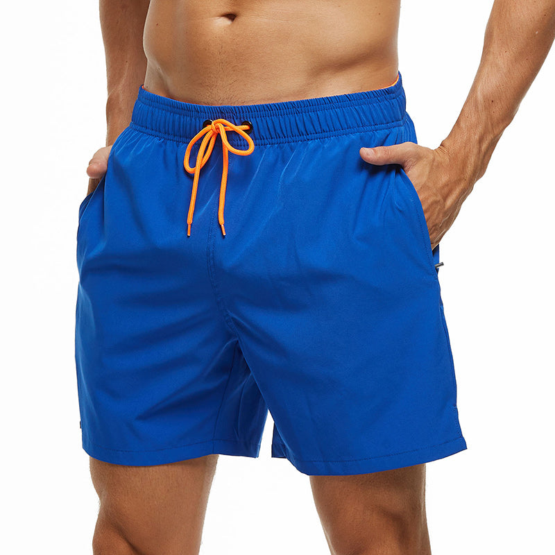 After The Beach Pants Solid Color Quartered Men's Casual Shorts