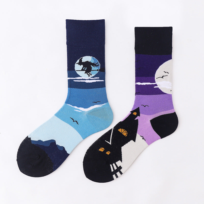 Art Abstract Cotton Male Animal Socks Female Unise