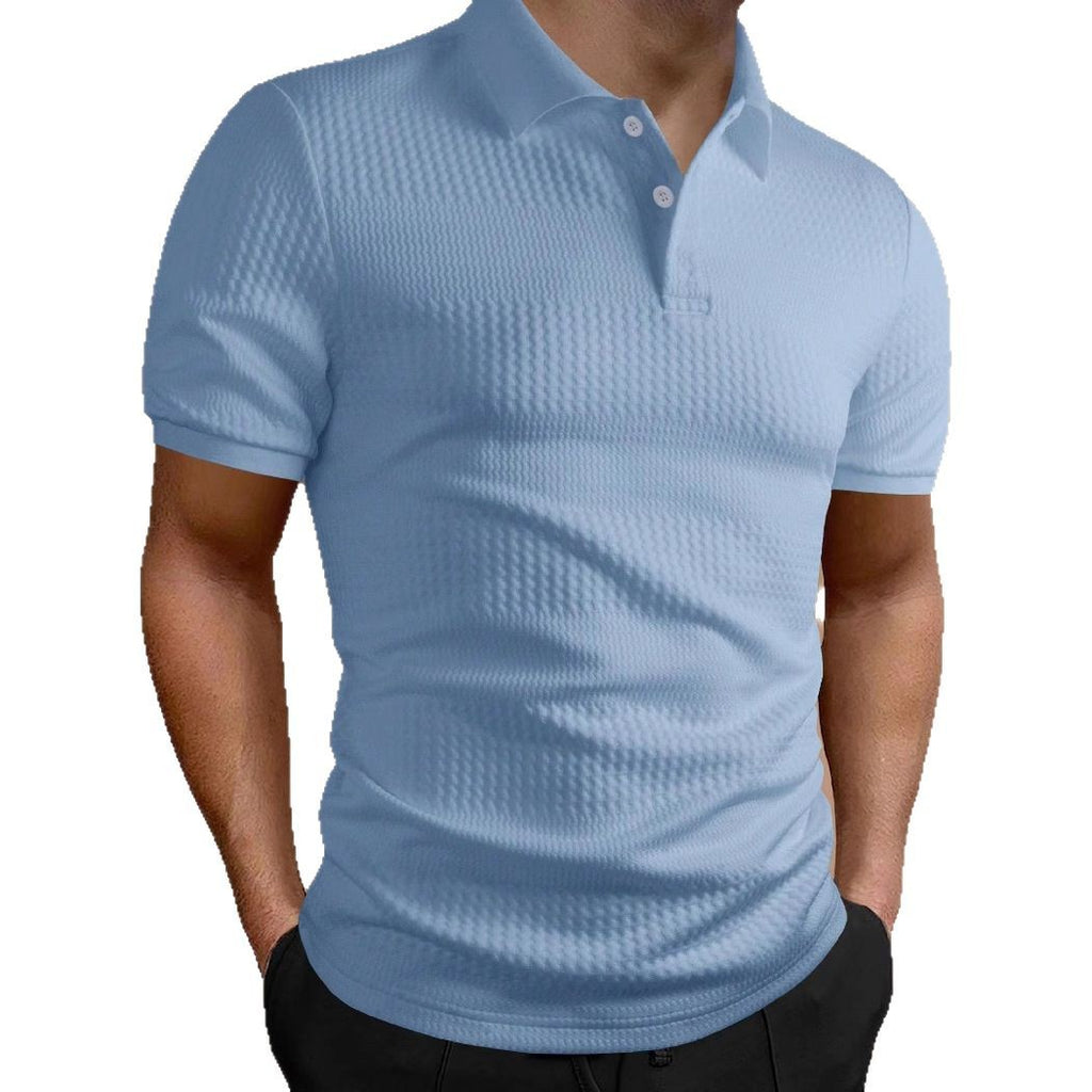 American Striped Men's Polo Shirt Men's Business Loose Breathable