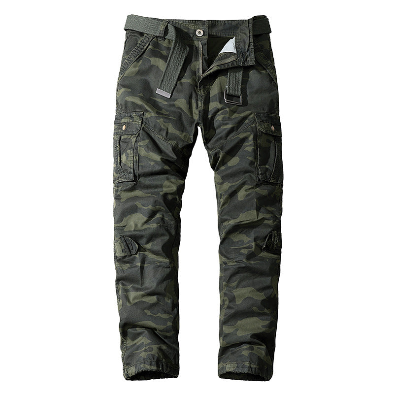 Camouflage Overalls Washed Cotton Straight Tube