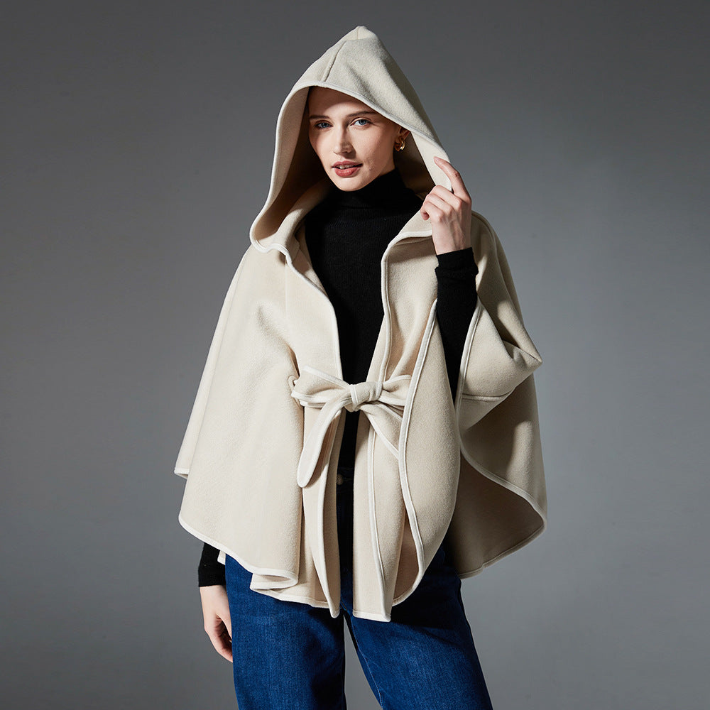 Belt Boud Edage Belt Cap Double-sided Solid Color Cape Hooded