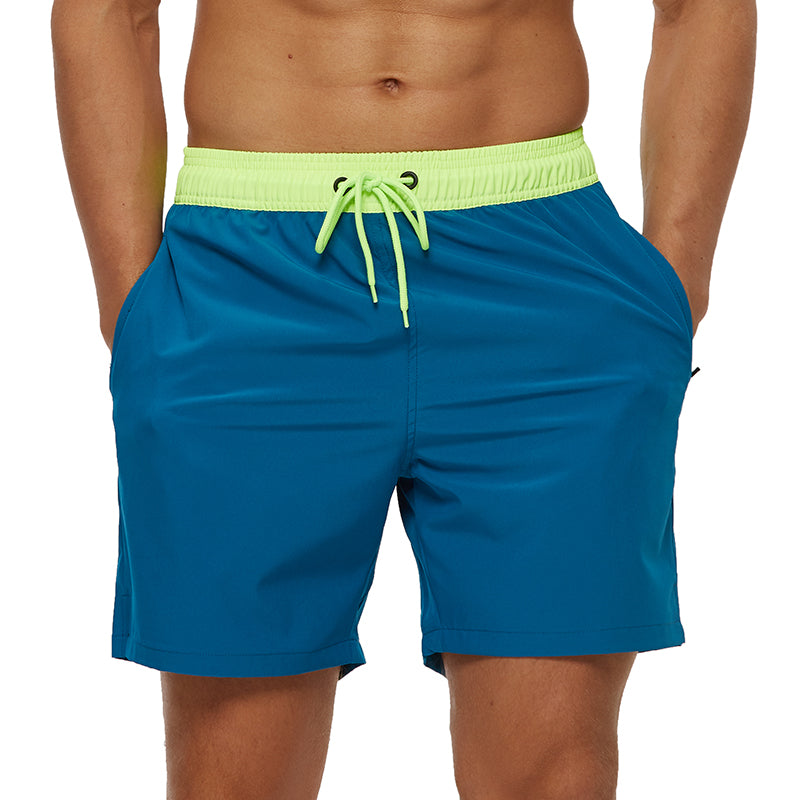 After The Beach Pants Solid Color Quartered Men's Casual Shorts