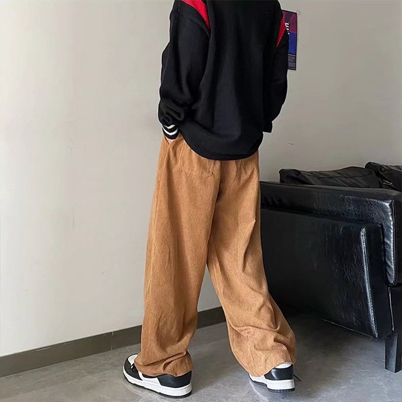 Autumn And Winter Woolen Trousers Men's Straight Fashion Label