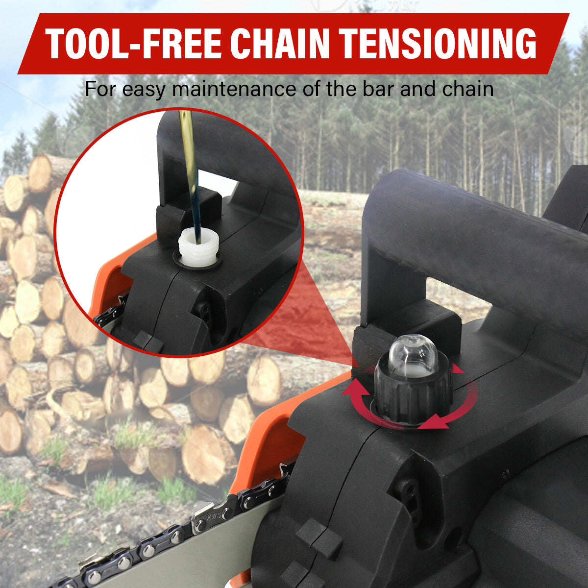 12 Electric Cordless Chainsaw Brushless Handheld Wood Saw And 2 Battery  Charger