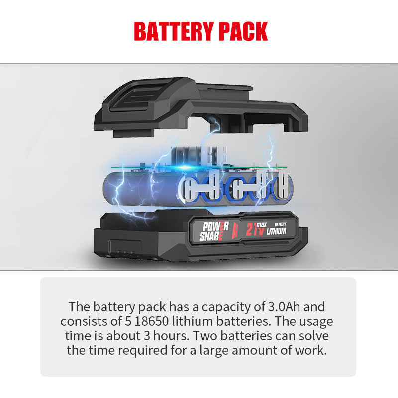 Brushless Electric Hand Drill Lithium Electric Drill Multifunctional Electric Screwdriver Electric Drill Set 21 V18v