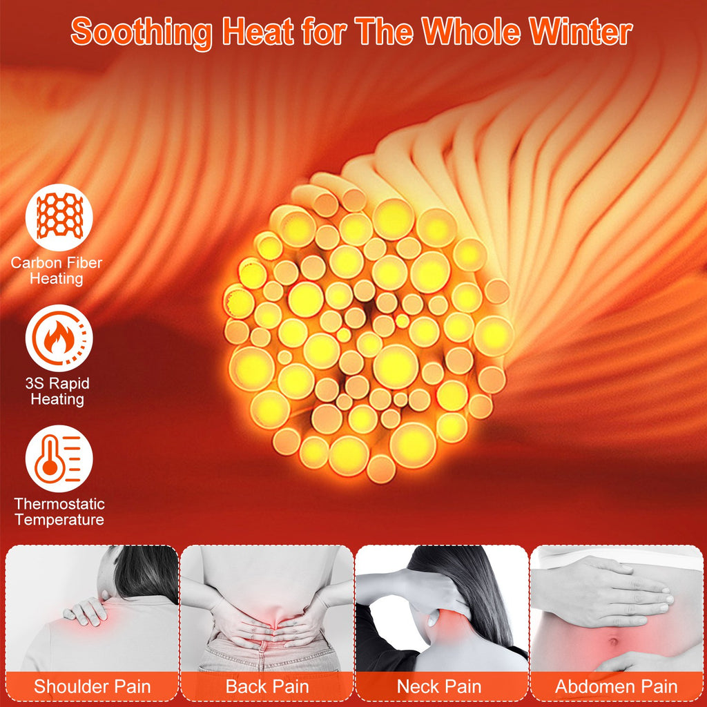 1Pc Heated Vest Men Women Heated Jacket With 23 Heating Zones 3 Heat Levels USB Powered Machine Washable For Winter Hiking Skiing Skating Outdoor Activities