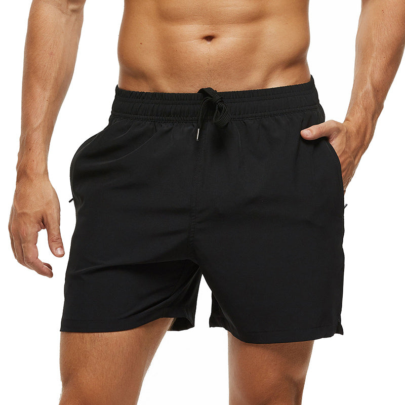 After The Beach Pants Solid Color Quartered Men's Casual Shorts