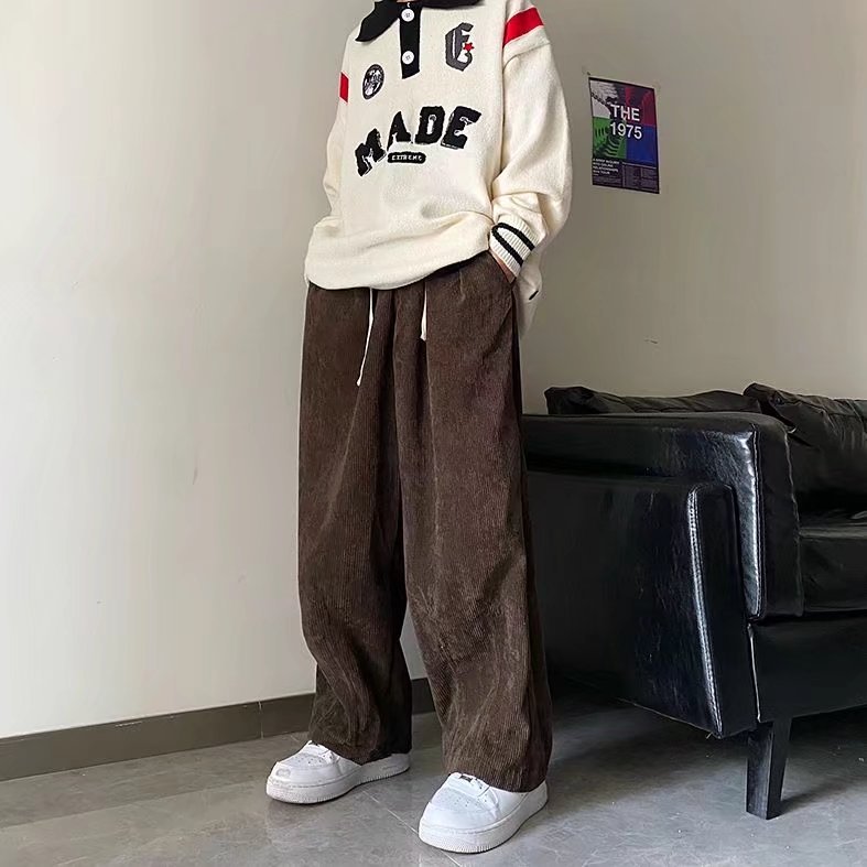 Autumn And Winter Woolen Trousers Men's Straight Fashion Label