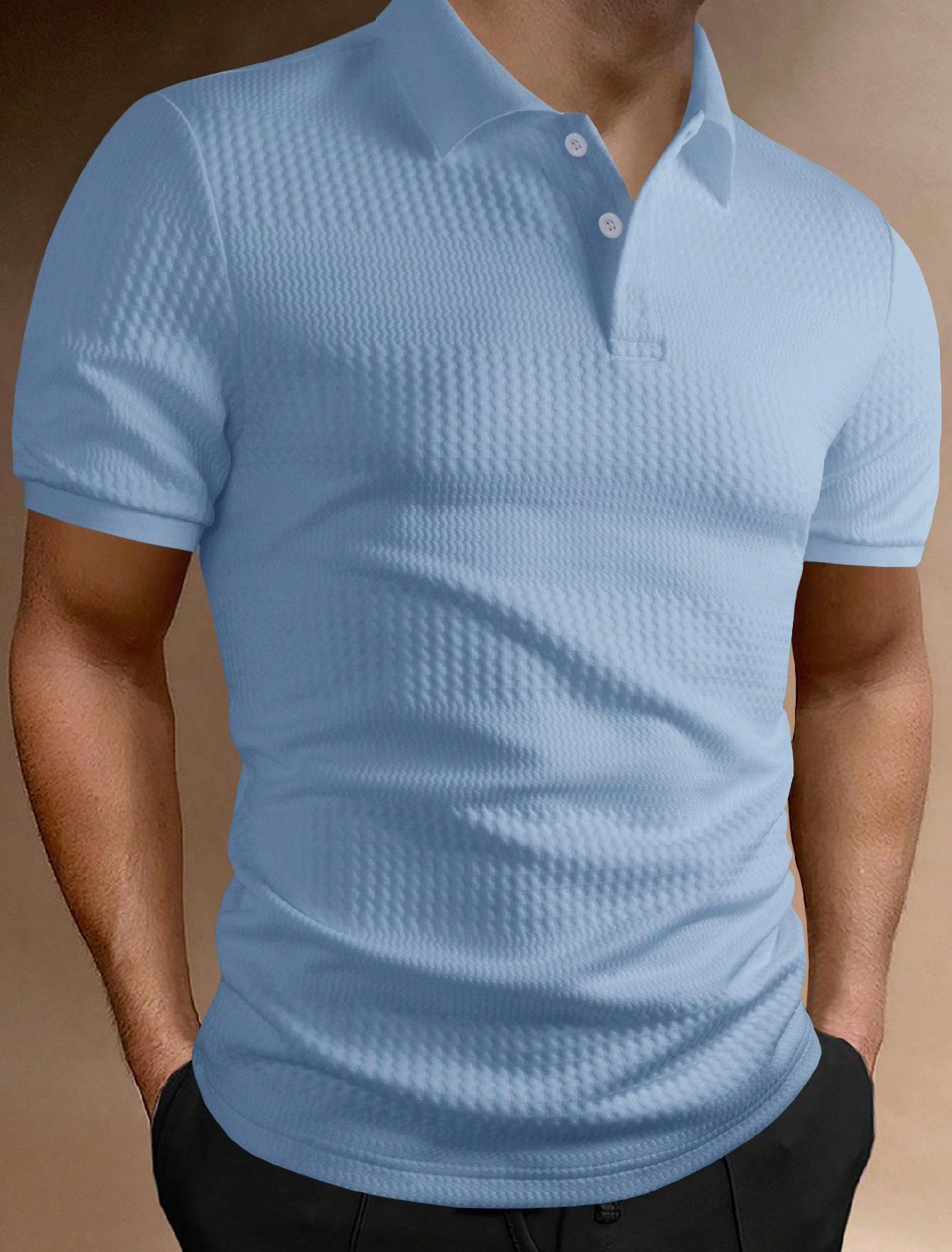 American Striped Men's Polo Shirt Men's Business Loose Breathable